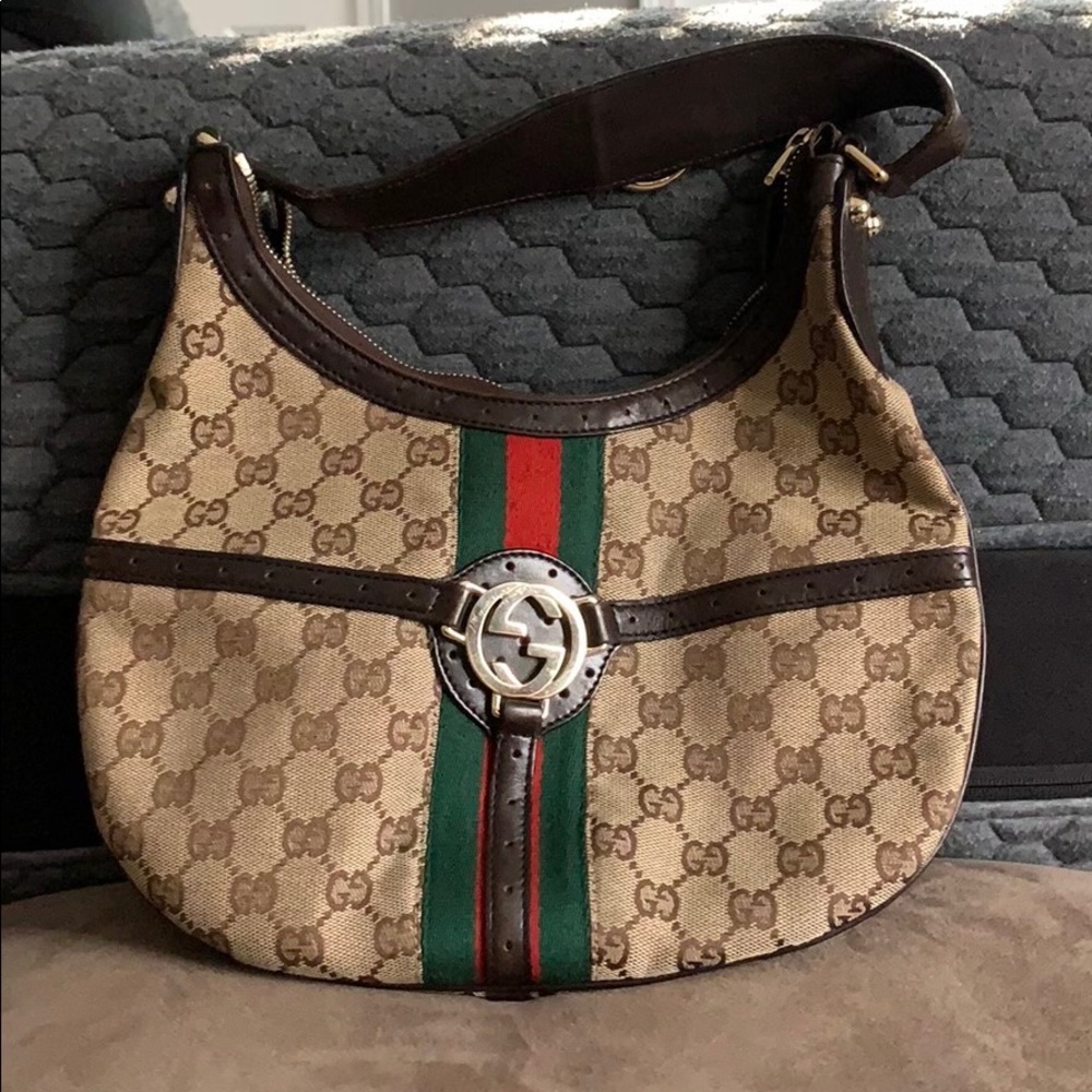 Gucci Hobo (authentic) brown and tan